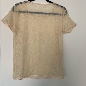 American apparel Feminine sheer lace top